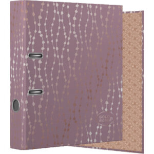 Папка регистратор 75мм Gold Rose Dots мат ламин 3091903