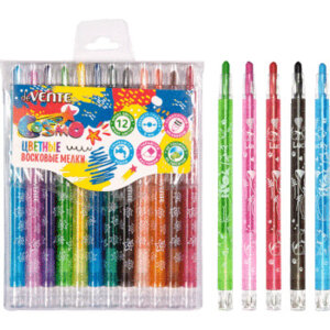 Мелки восковые 12цв Cosmo с поворотным механиз 8077942