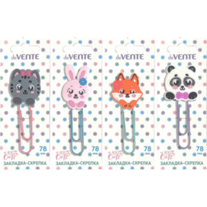 Закладка скрепка 100% Cute металлическая овальная цв 78мм 8065000