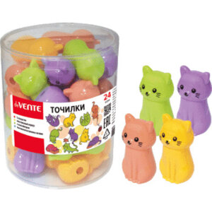 Точилка 1отв с контейнером  Котенок с контейнером пластмасс 4071800