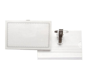 Бейдж 90x56мм горизонт 200мкм прозр с булавкой и клипом 4010500