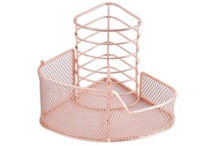 Подставка для канц принадлежностей Gold Rose 15*12*11см угловая сетчатая металл 4104101