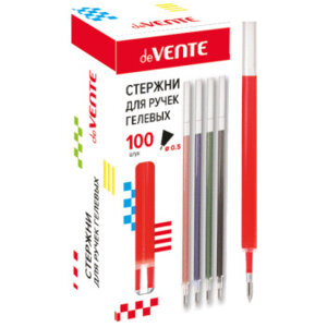 Стержень для ручек гелевых 0,5мм Красный 130мм с защитным колпачком 5053702