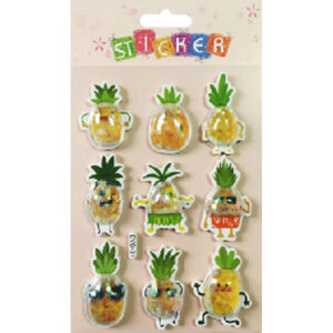 Набор объемных наклеек для творчества Shake me Pineapple с блестками 11,5x15,5см 8002121