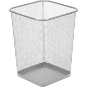 Корзина для бумаг 22x16,5x27,5см квадратная сетчатая металл Серая 4106002