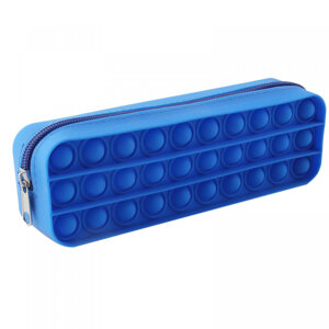 Пенал 1 секц 20x6,5x4,5см Pop It прямоугол силикон на молнии Синий 7029216