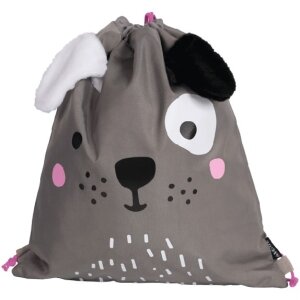 Сумка для сменной обуви 35x40см Мордашка Щенок плотная ткань twill 7040195