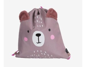 Сумка для сменной обуви 35x40см Мордашка Мишка плотная ткань twill 7040197