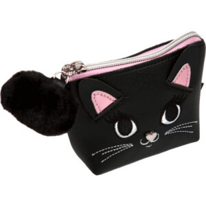Кошелек Black Kitty 12x8,5x5см мат искусств кожа на молнии с бегунк помпоном 7045200