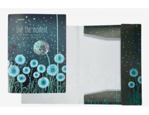 Папка на резинке A4 Dandelions 320x235мм 400мкм декор с конфетти 3070204