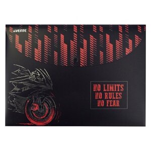 Папка конверт на кнопке A4 Moto 320x230мм 300мкм тисн серебр фольгой 3079259