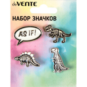 Набор значков Raptor City эмалированные AS IF 3x2,1см динозавр 3x2см 8092164