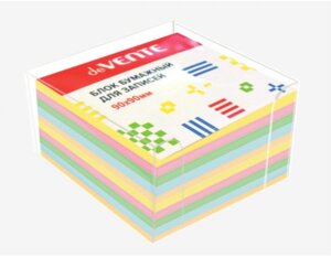 Блок для записей 90x90x50мм цв непроклее 5 пастель цв 2012201