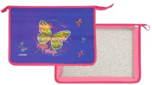 Папка для тетр на молнии A4 33x23,5x6см Magic Wings пласт с текстиль расширением 6см 8053039