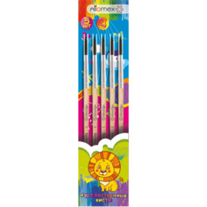 Набор кистей 5шт Белка № 1 2 3 4 5 деревянн ручка 8078619