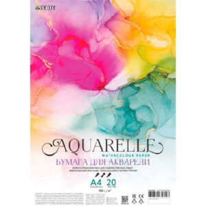 Бумага для акварели 20л А4 блок 180г/м²  2131202
