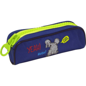 Пенал 1 секц 22,5x8x6,5см Skater овальный с крупной тракторной молнией текстиль с аппл 7023217