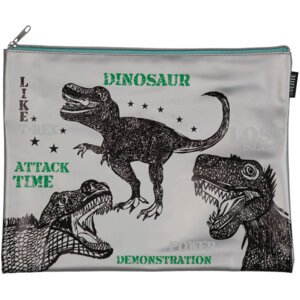 Папка для тетр на молнии A4 33x24x1см Lost Island с ручкой Серебристая иск кожа 8053296