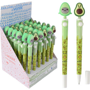 Ручка шар 0,7мм Синяя подарочная Avocato Cat с декор элем в форме Авокадо 9021207