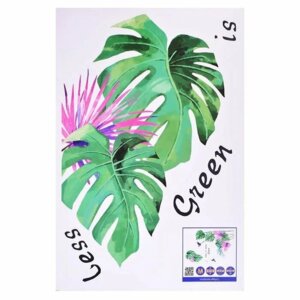 Наклейка интерьерная 60x90см Tropical leaves ПВХ с блистер подвес 8002284