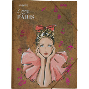 Папка с резинкой A4 Emmy in Paris 240x320мм 400мкм крафт имитация с рис 3070224