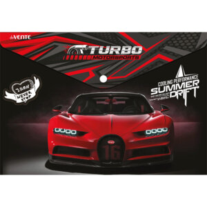 Папка конверт на кнопке 455x325мм A3 Turbo 200мкм непрозр с рис 3079284