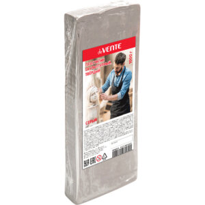 Пластилин скульптурный 1000г Серый твердый пленка 8042913