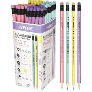 Карандаш ч/г HB с ластиком 2мм Pastel шестигранн заточ 5032903