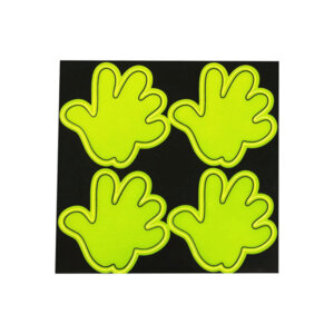 Наклейки световозвращающие Ладошка 65x55мм ПВХ желтые 9083211