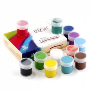 Краски акриловые 12цв 240мл DecArt 8079626