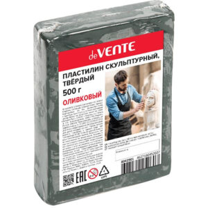 Пластилин скульптурный 500г Оливковый пленка твердый 8042901