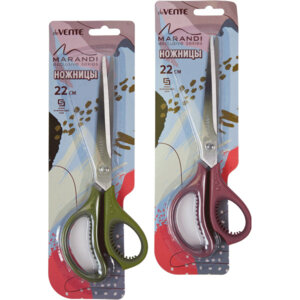 Ножницы 22см Marandi двухцветные прорезин кольца c лепестками 4091200