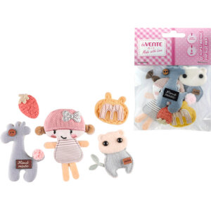 Декоративные украшения 5шт от 22x30мм до 80x78мм Friends тканевые асс диз 8130209