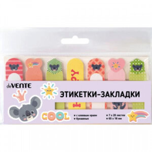 Набор закладок самокл 65x18мм 7x20л Koala бумажные офсет 80г/м² 2011209