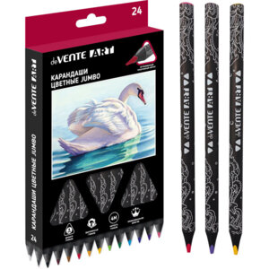 Карандаши 24цв Jumbo Art диаметр корп 10мм диаметр грифеля 4мм трехгранн 5024220