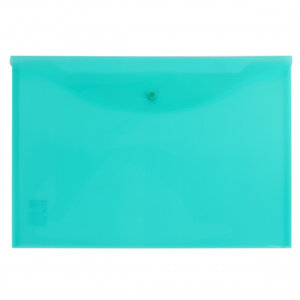Папка конверт на кнопке A3 180мкм полупрозр Зеленая 3071928