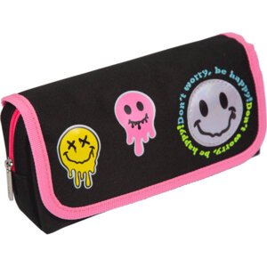 Пенал 2 отд 20,5x9,5x7см Smile прямоугольный наруж карм на молнии 7020316