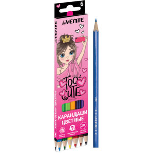 Карандаши  6цв Too Cute Girl 2М грифель 2,8мм шестигранн 5021317