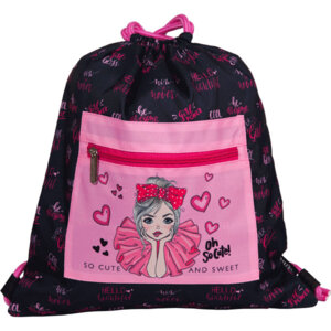 Мешок для обуви Too Cute Girls 35x40см внешний карман на молнии 7040382