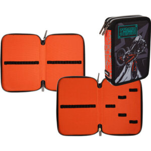 Пенал 2 секц Single Track 20,5x14x5,2см плотный износостойкий текстиль 7012319