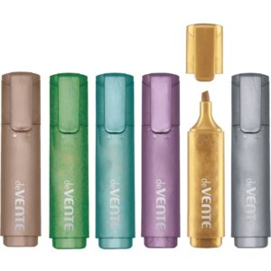 Набор текстовыделителей Sparkle  6цв розово-лиловый син зел серебро зол 5045339