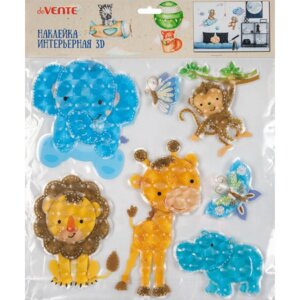 Набор интерьерных наклеек 3D В зоопарке 30,5x30,5 см объемные ПВХ 8002281