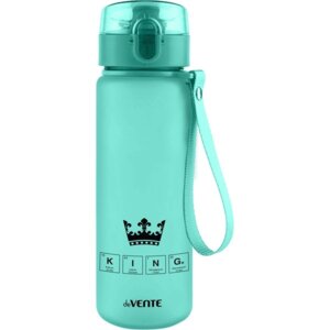 Бутылка для воды 560мл King 23,7x6,5x6,5см пластик с диффузором матовая бирюзовая 8090343
