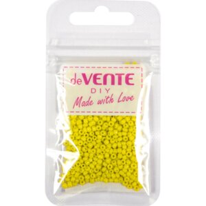 Бисер 2мм 10г Opaque Желтый круглый непрозрачный стеклянный матовый 8001385