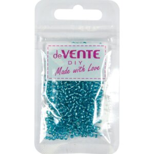 Бисер 2мм 10г Голубой круглый металлизированный стеклянный 8001352