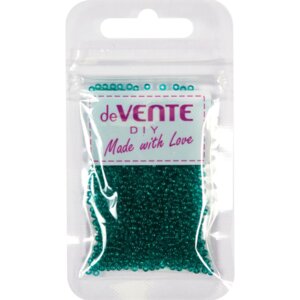 Бисер 2мм 10г Glass Бирюзовый круглый прозрачный стеклянный 8001378