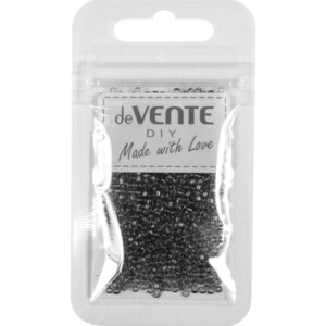 Бисер 2мм 10г Glass Серый круглый прозрачный стеклянный 8001379