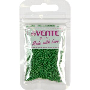 Бисер 2мм 10г Opaque Зеленый круглый непрозрачный стеклянный матовый 8001384