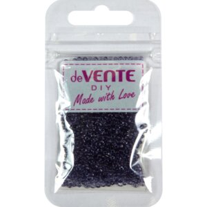 Бисер 2мм 10г Glass Фиолетовый круглый прозрачный стеклянный 8001376