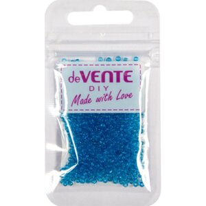 Бисер 2мм 10г Glass Голубой круглый прозрачный стеклянный 8001372